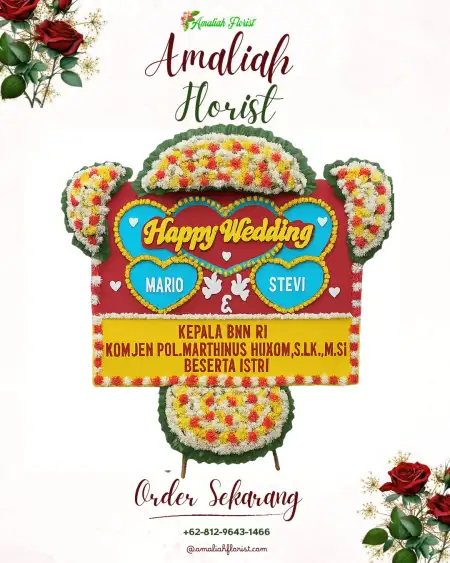 Papan Bunga Pernikahan Juai